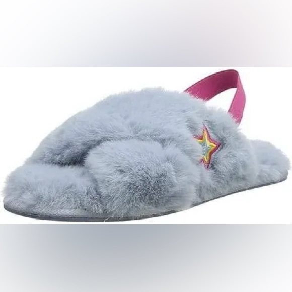 NWT Girls Joules Kora Soft Blue fuzzy slippers heel
Strap Large US Size 2/3 - Picture 1 of 7
